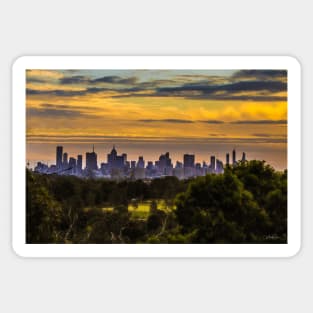 Melbourne Sunset from Yarra Boulevard Sticker